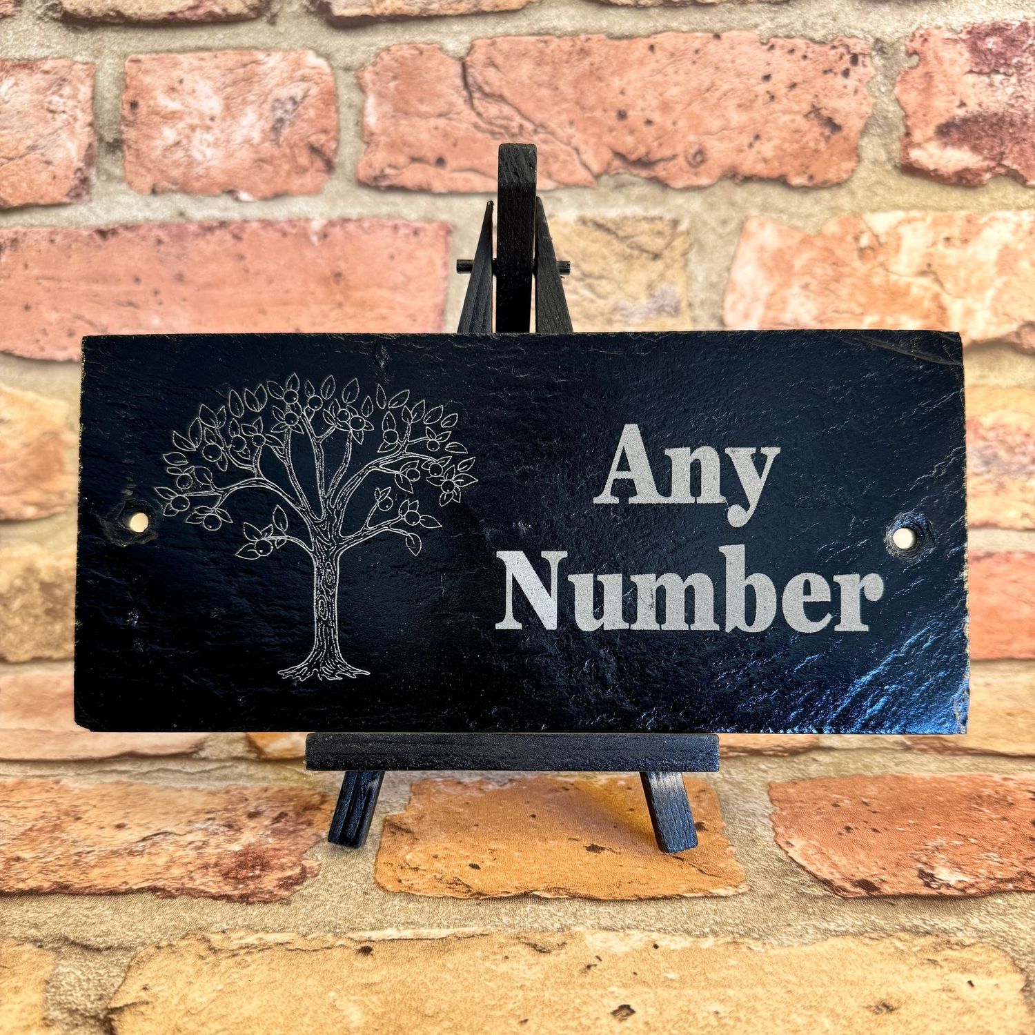 Fruit Tree Orchard Image House Number Slate Sign