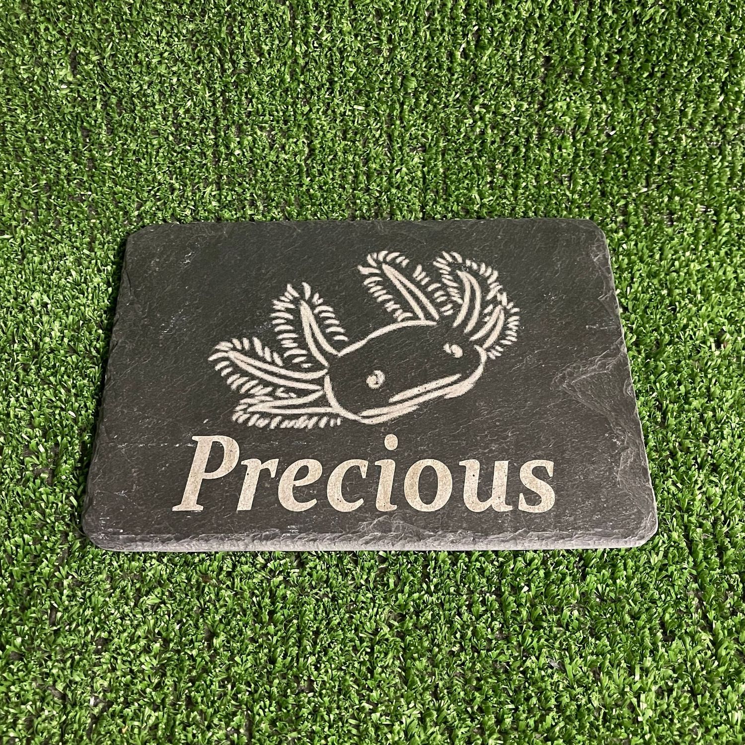 Axolotl Style 2 Custom Name slate 14x9cm