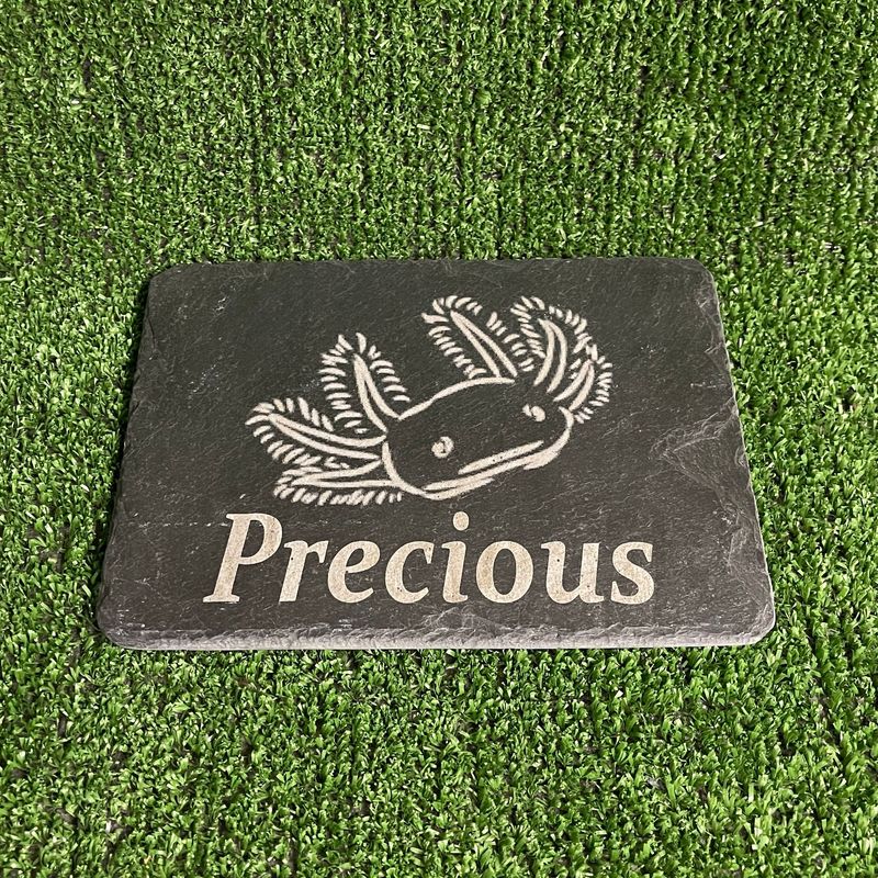 Axolotl Style 2 Custom Name slate 14x9cm