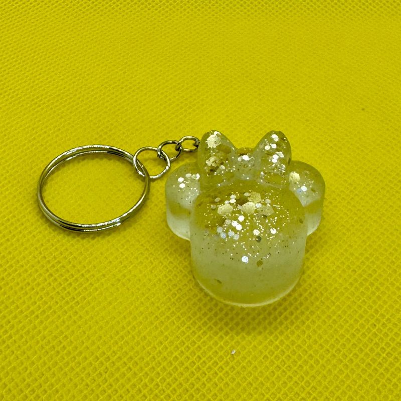 Minnie Mouse Sparkling Green glitter Keyring Gift