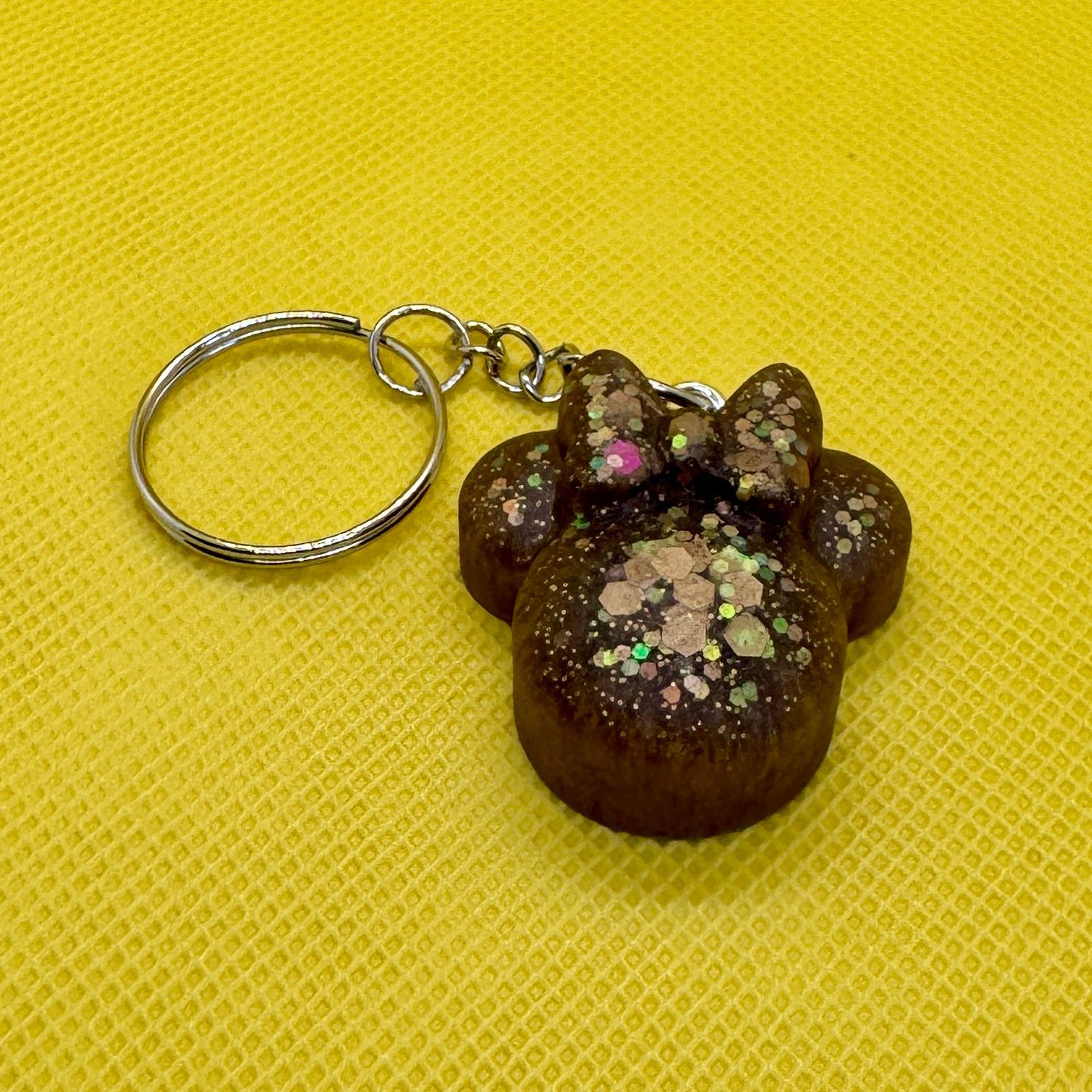 Minnie Mouse Sparkling Brown Keyring Gift