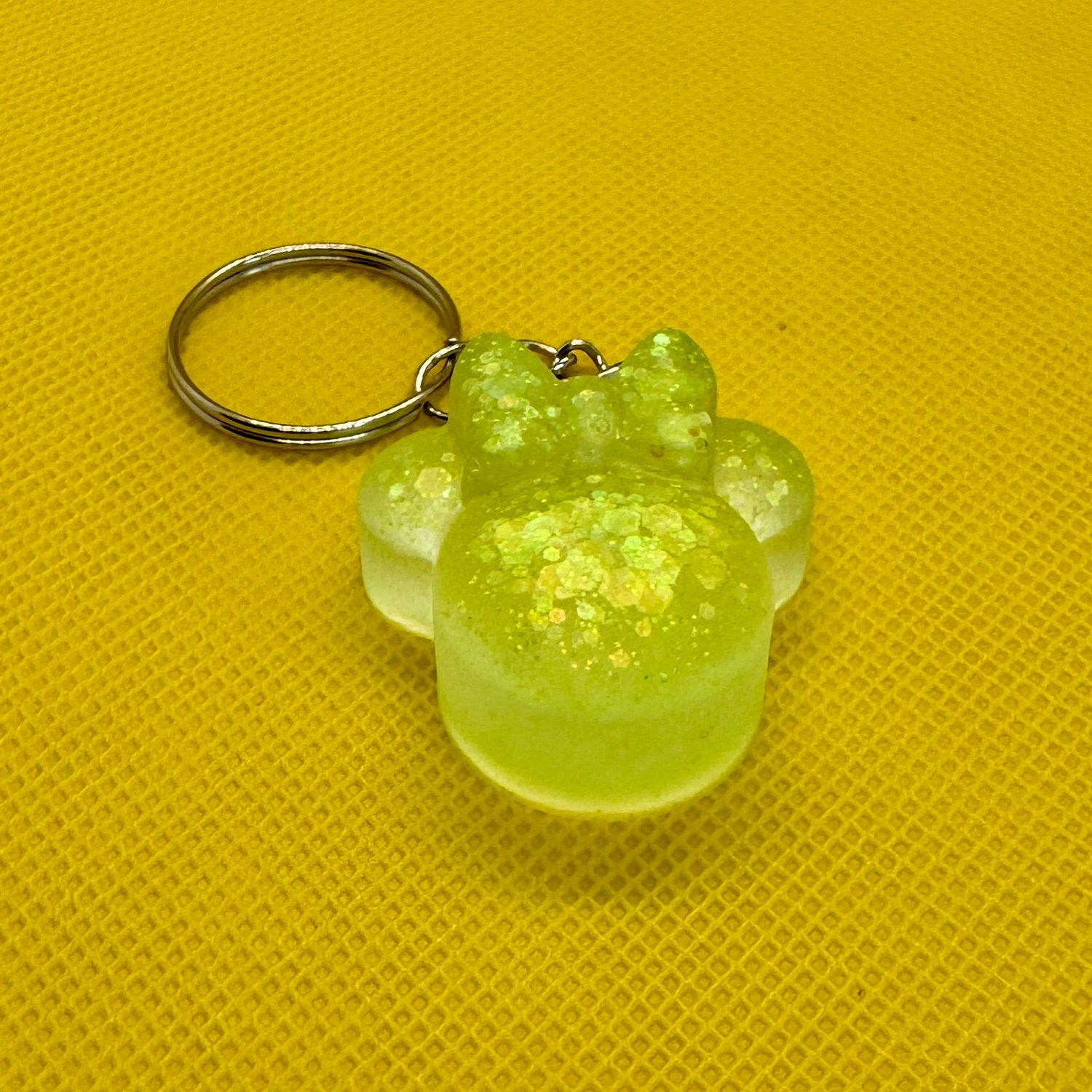 Minnie Mouse Sparkling Green glitter Keyring Gift