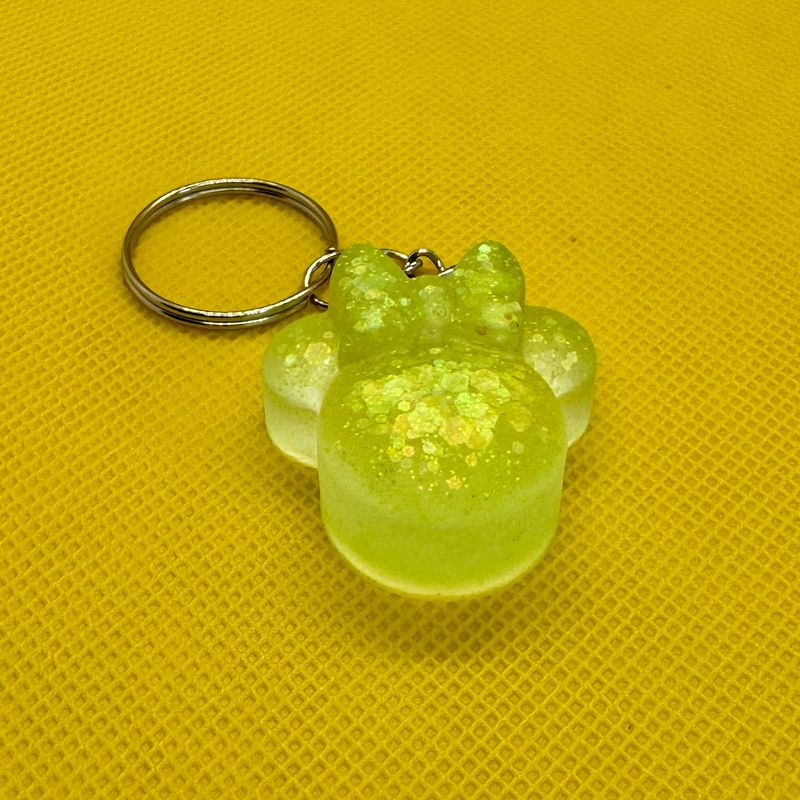 Minnie Mouse Sparkling Green glitter Keyring Gift