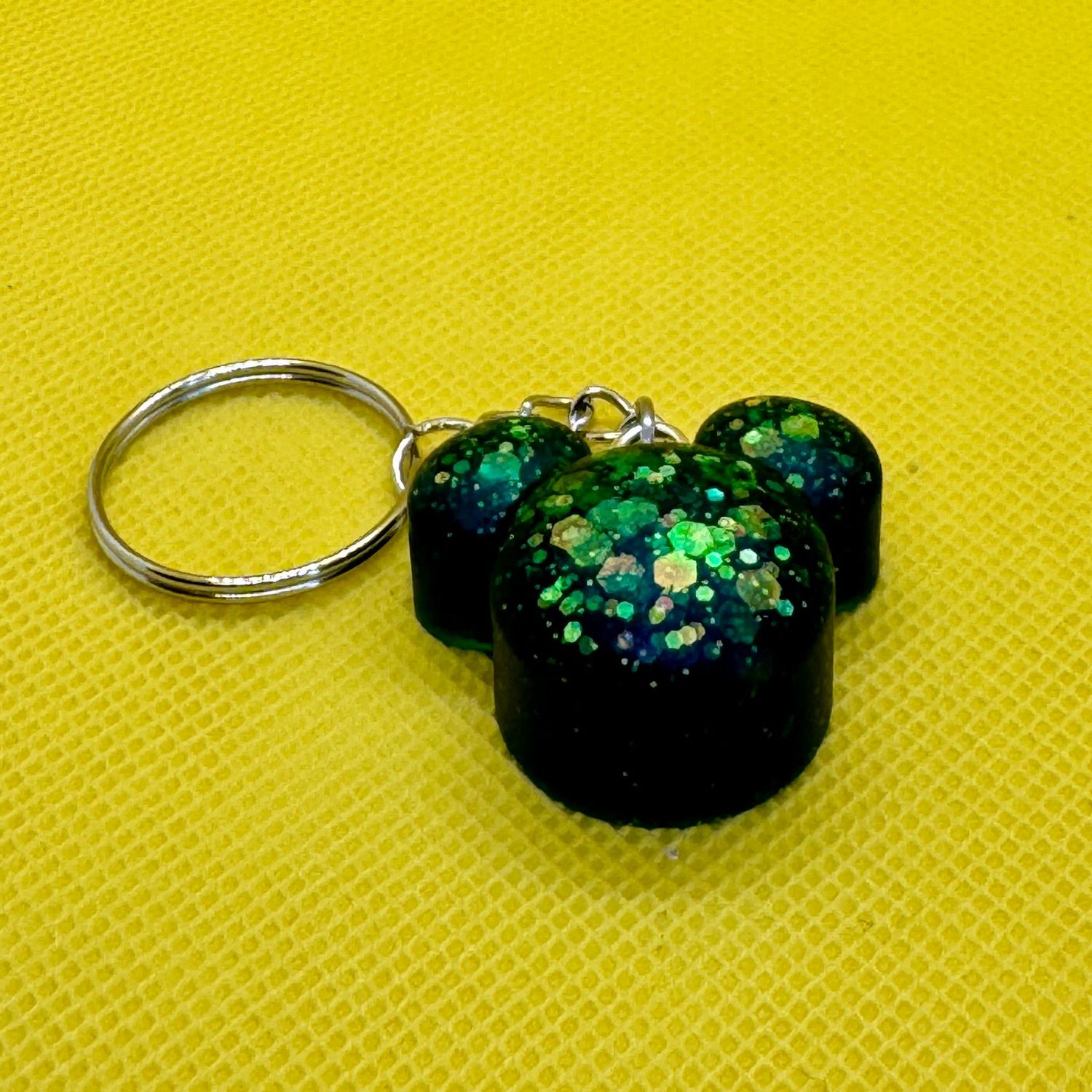 Dark Green Mickey Mouse Keyring Gift