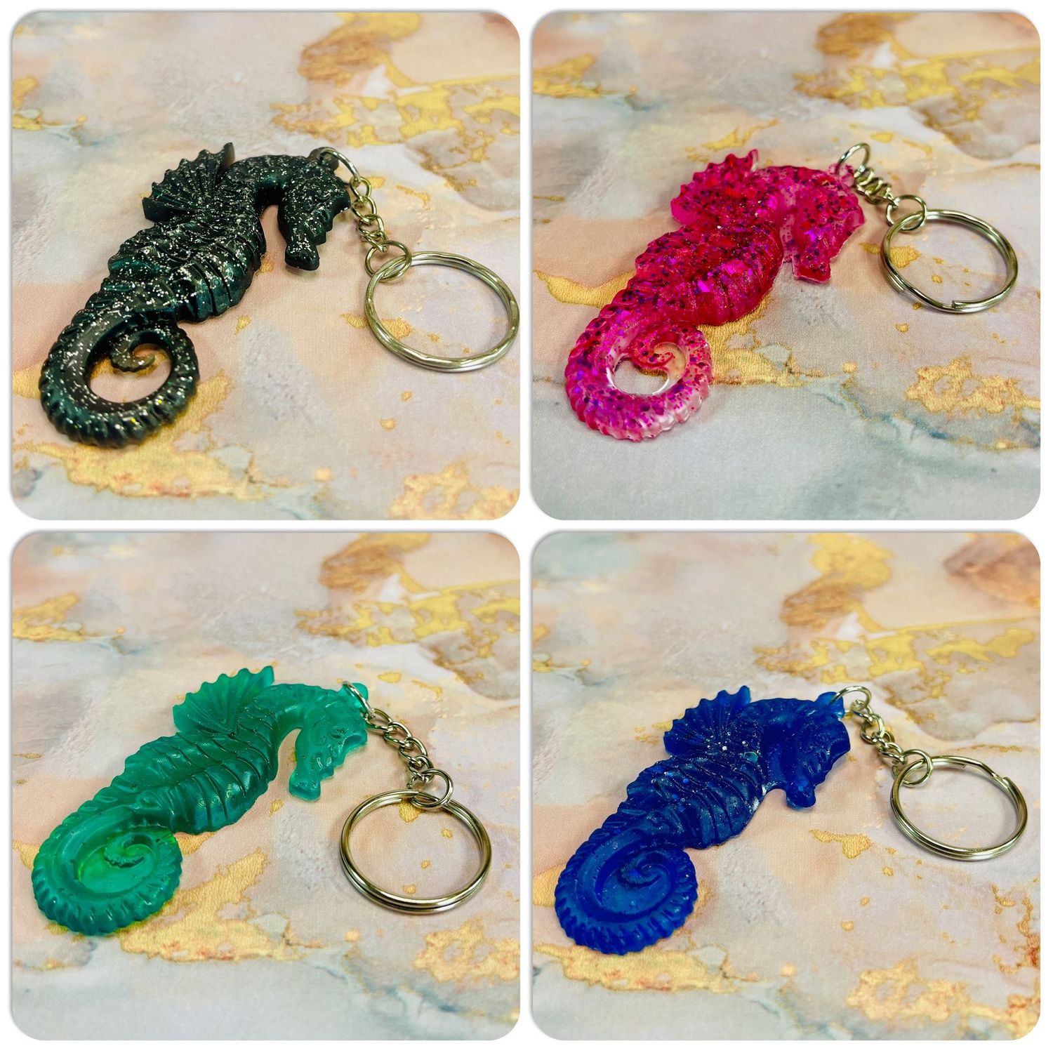 x10 Seahorse Animal Keyring Gifts