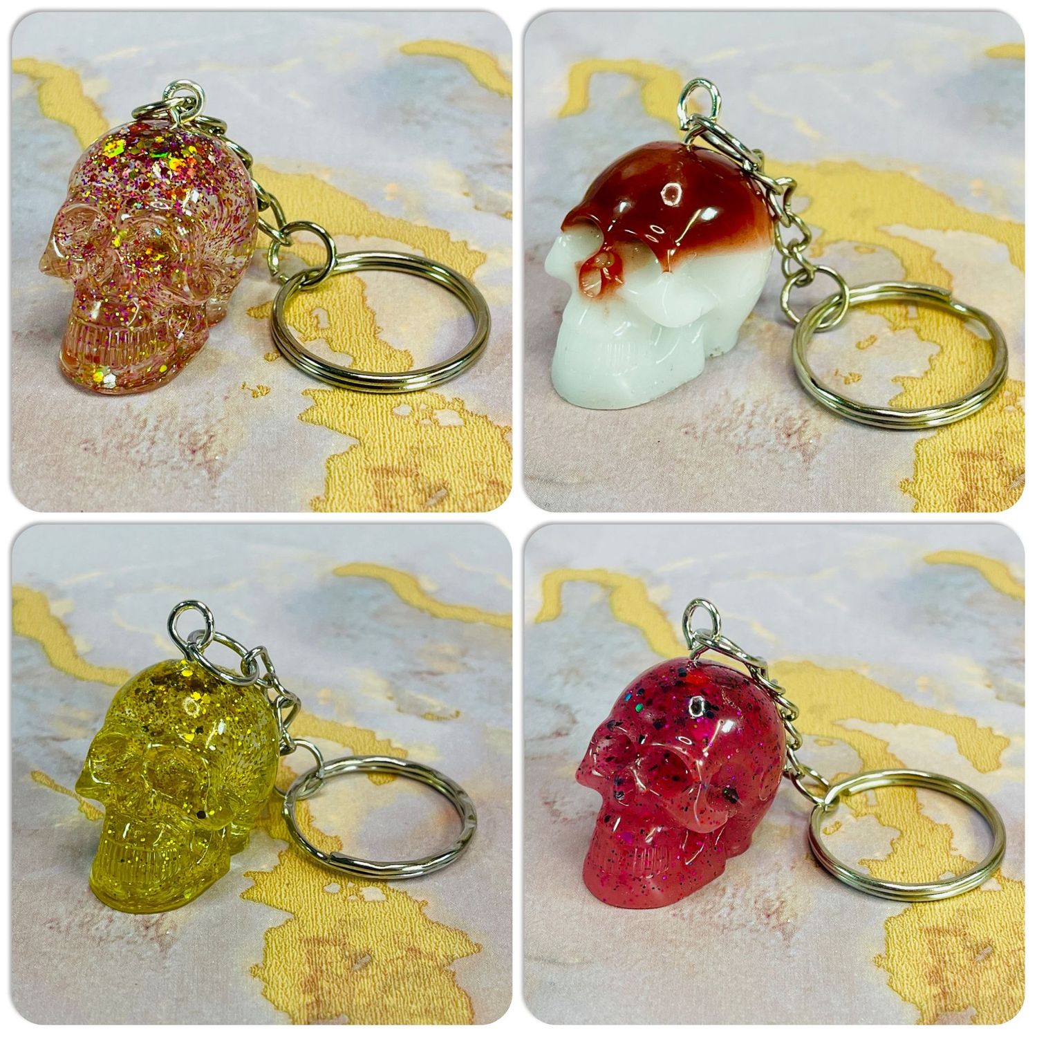 x10 Mini Skulls Keyring Gifts