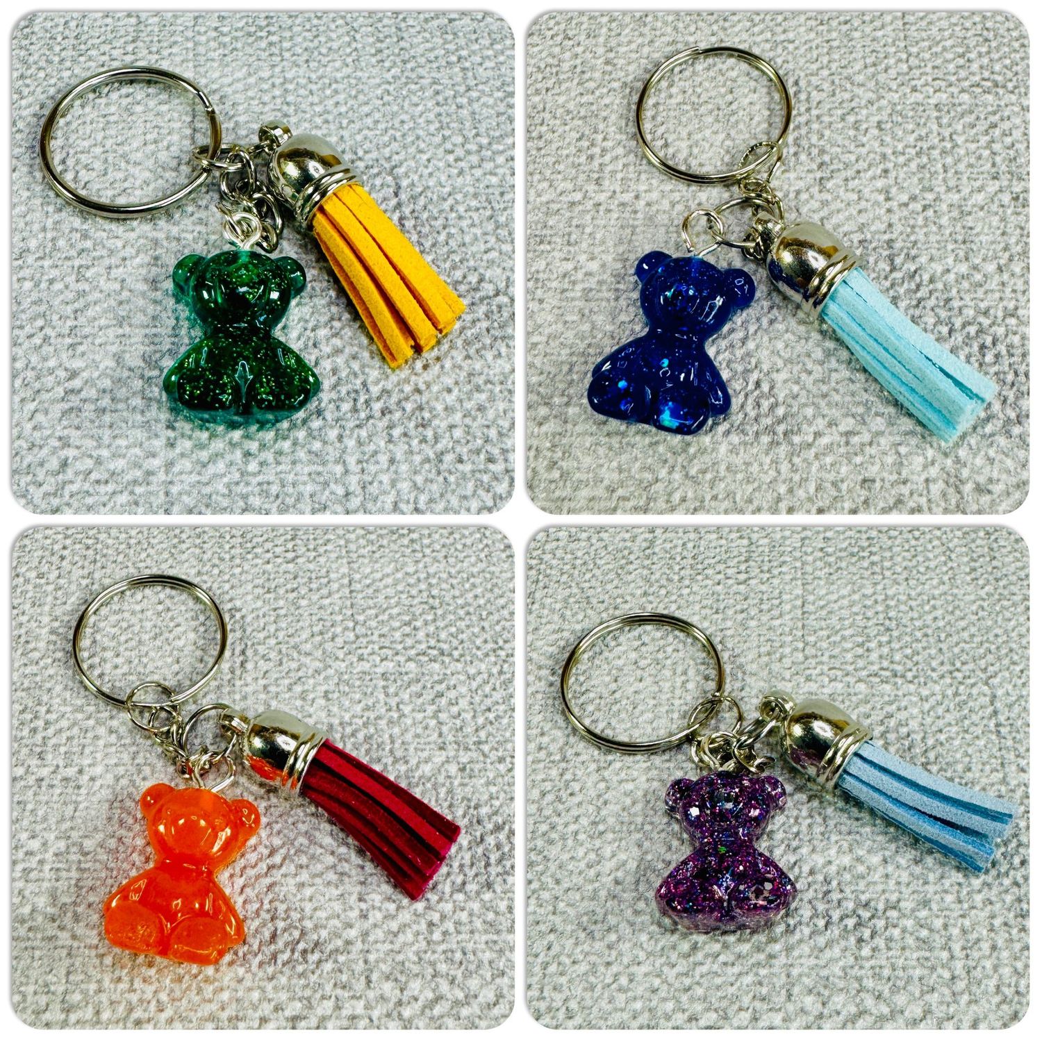 x10 Mini Hug Bears Animal Keyring Gifts