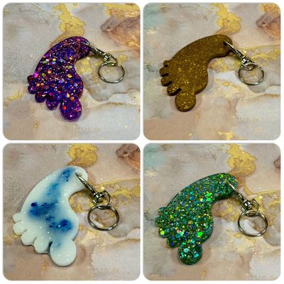 x4 Baby Feet Keyring Gifts x4 Baby Feet Keyring Gifts