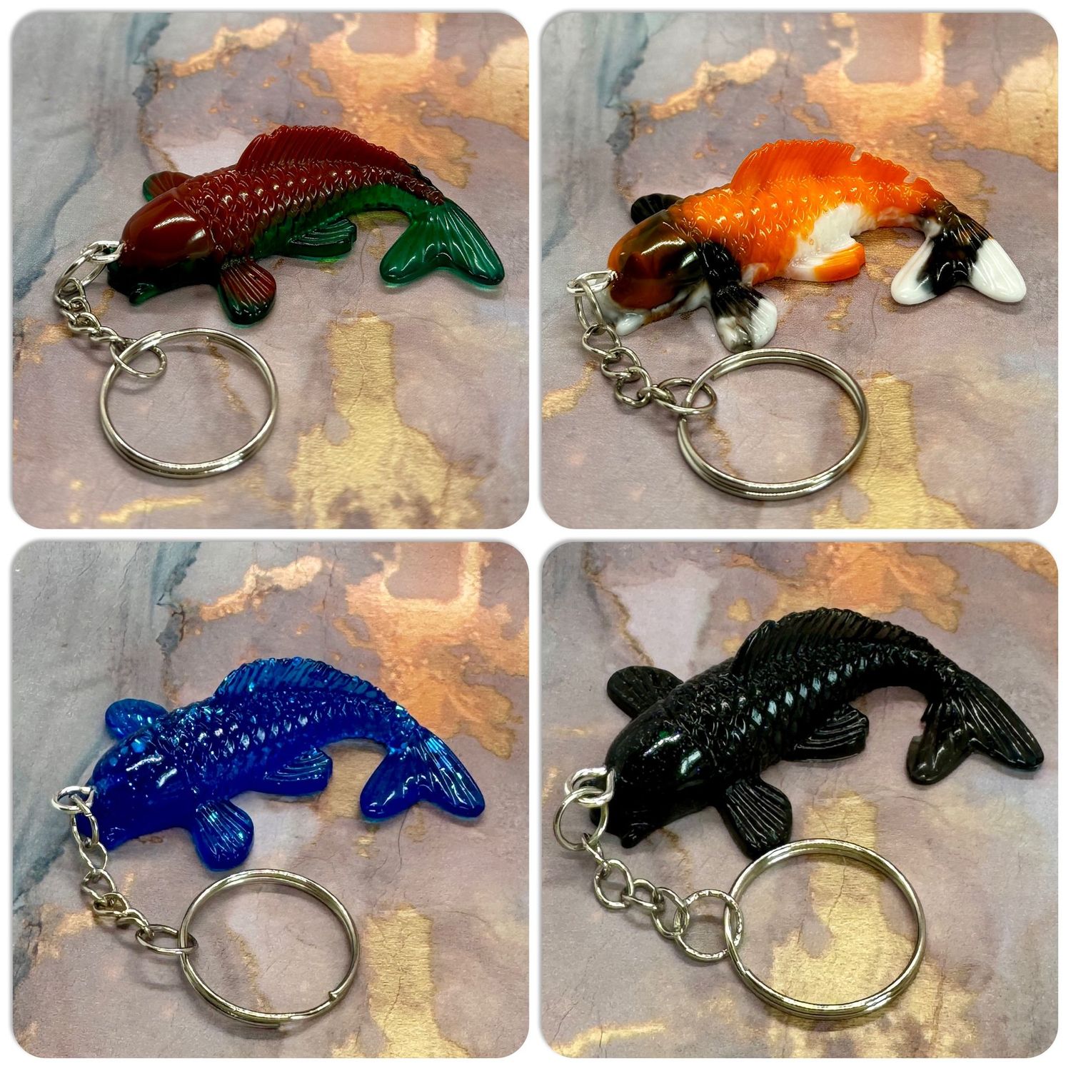x4 Koi Fish Keyring Gifts