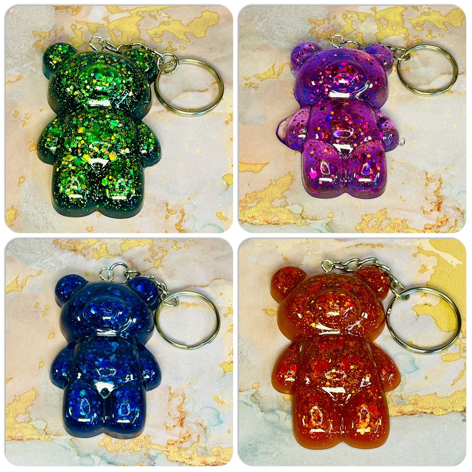 x4 BIG Bear Keyring Gifts