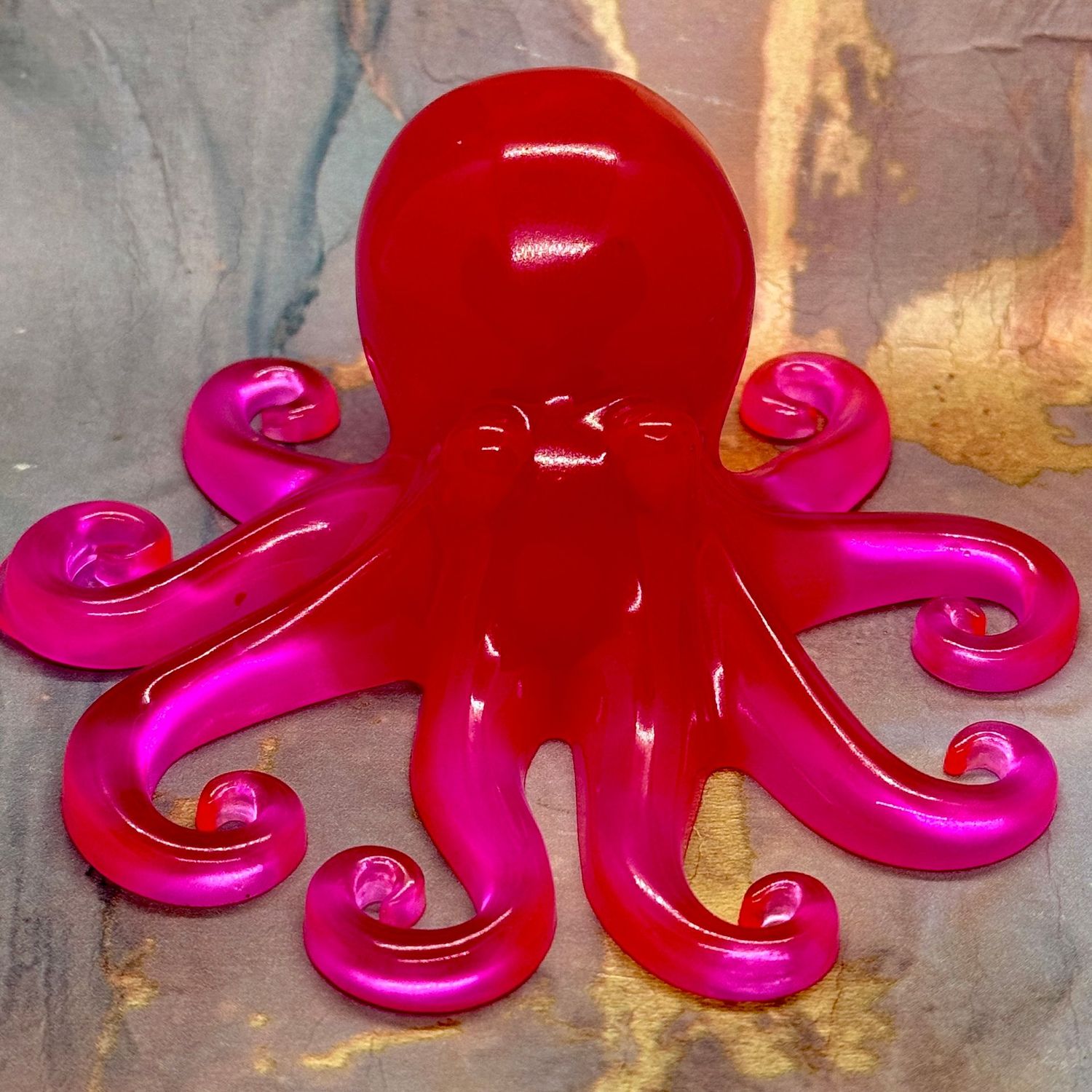 Red Octopus Resin Model Red