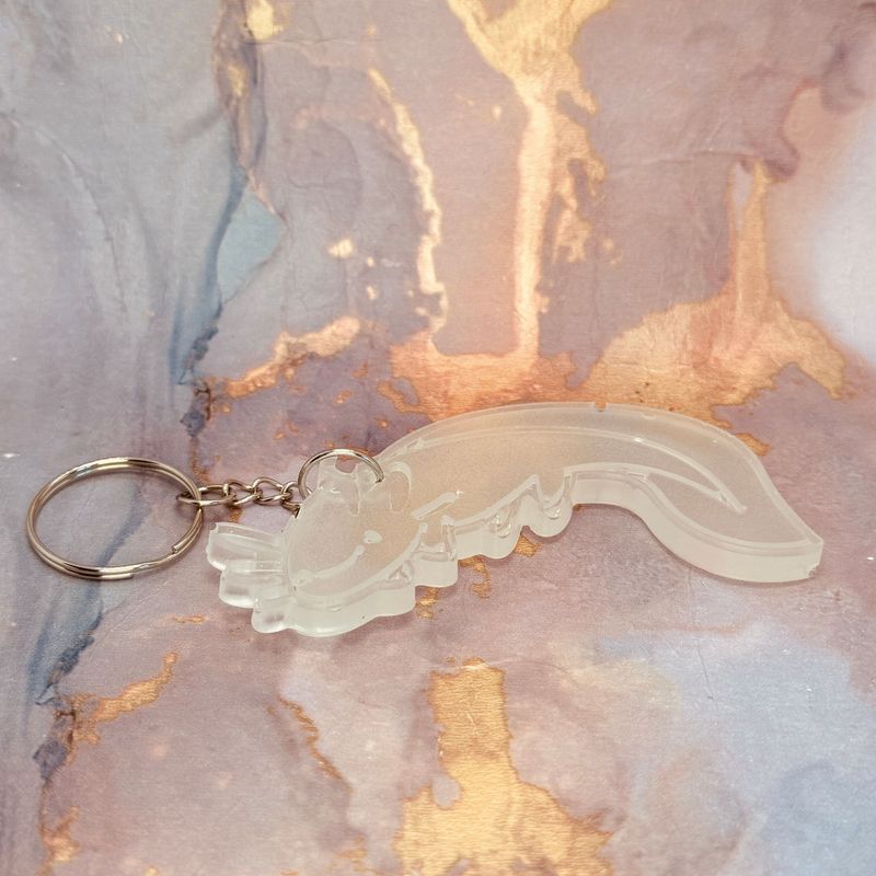 Axolotl Keyring Clear Gift