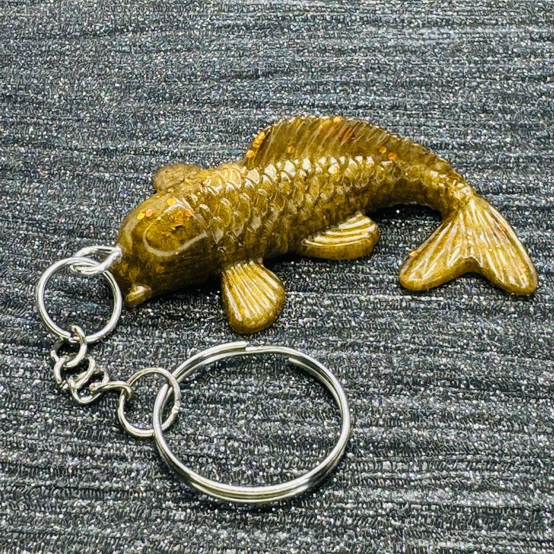 Koi Fish Golden Keyring