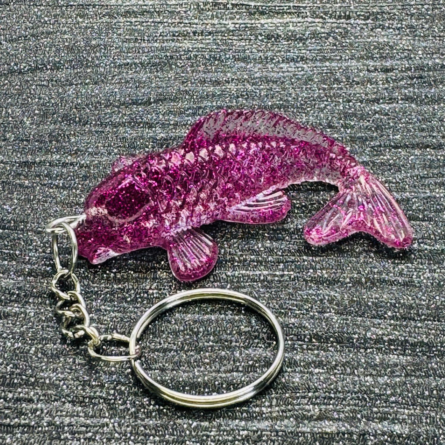 Koi Fish Purple Keyring Gift