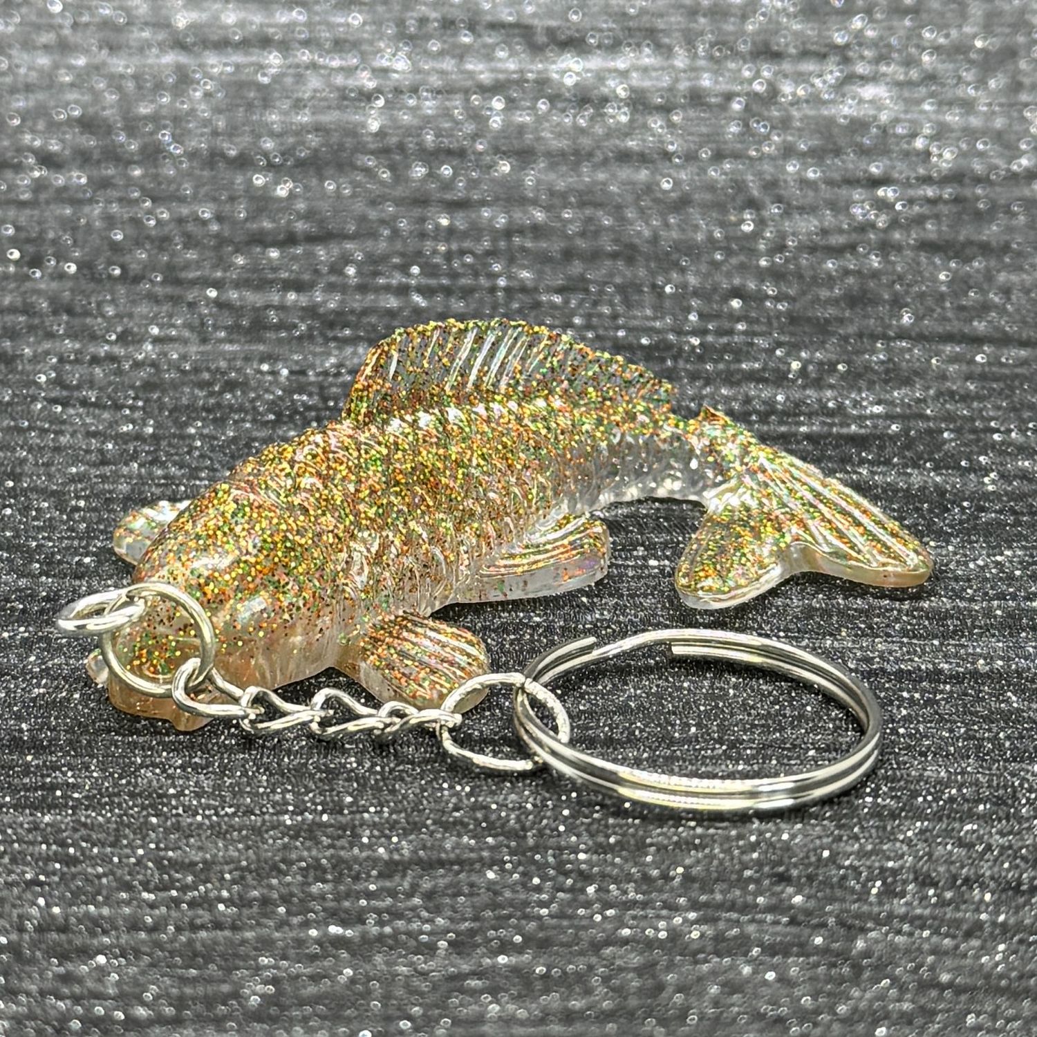 Koi Fish Gold Sparkling Keyring