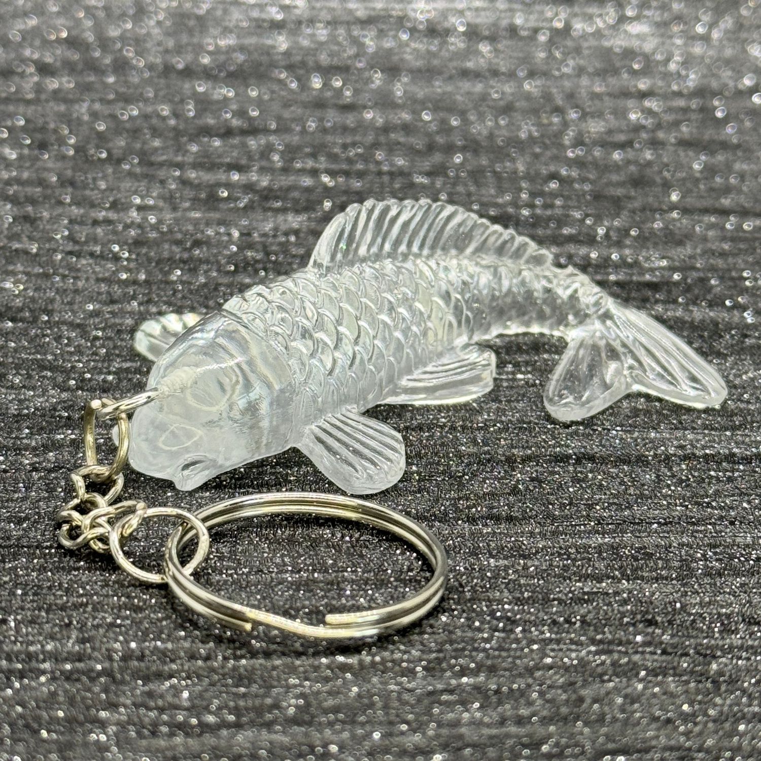 Koi Fish Clear Keyring Gift