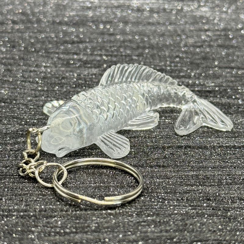 Koi Fish Clear Keyring Gift