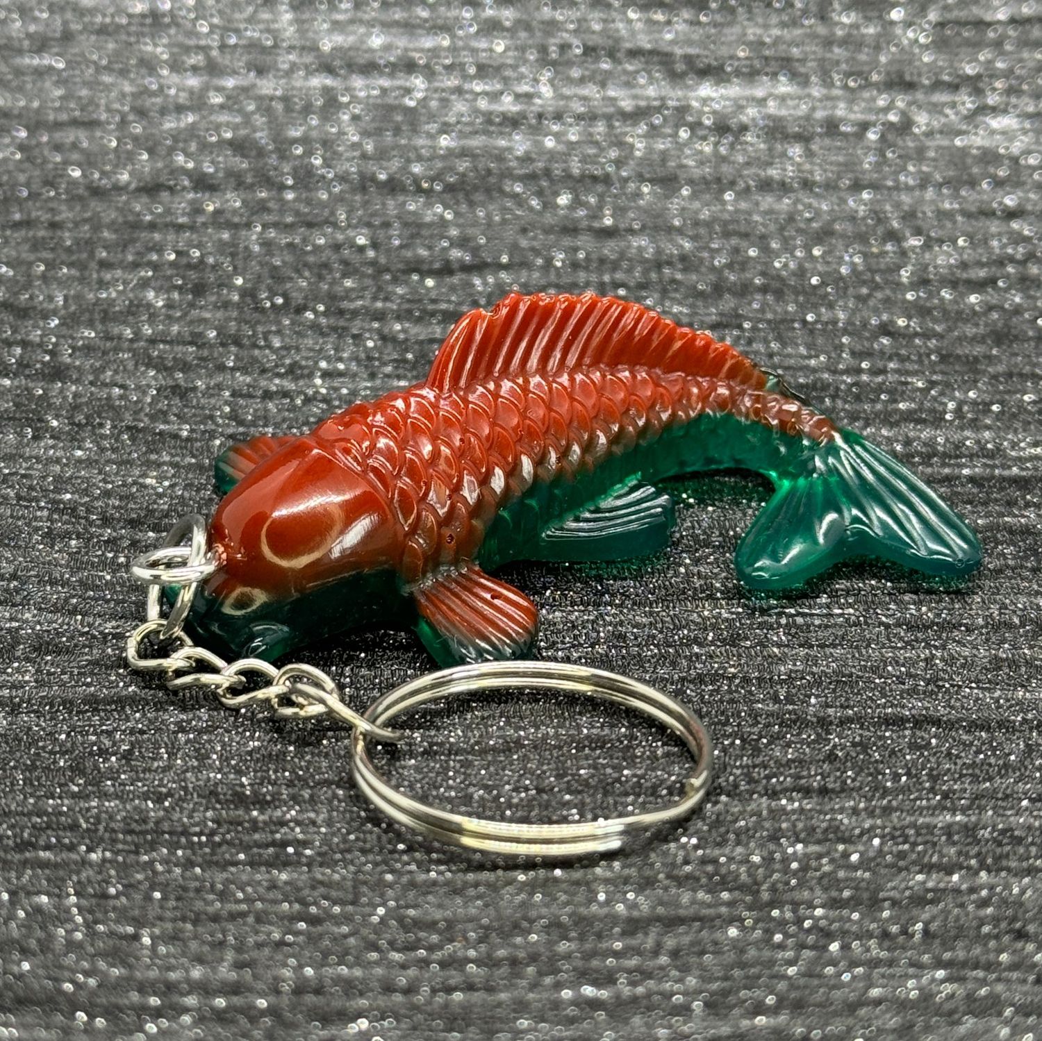 Koi Fish Red Green Keyring