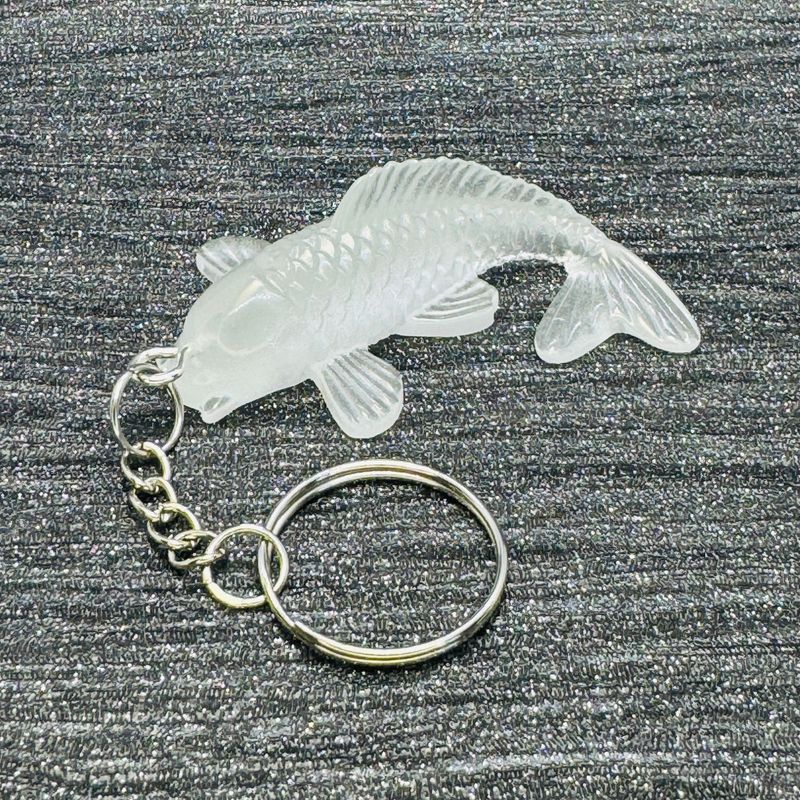 Goldfish Koi Fish Clear Keyring