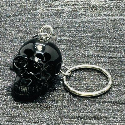 Skull 3D Black Keyring Gift Skull 3D Black Keyring Gift