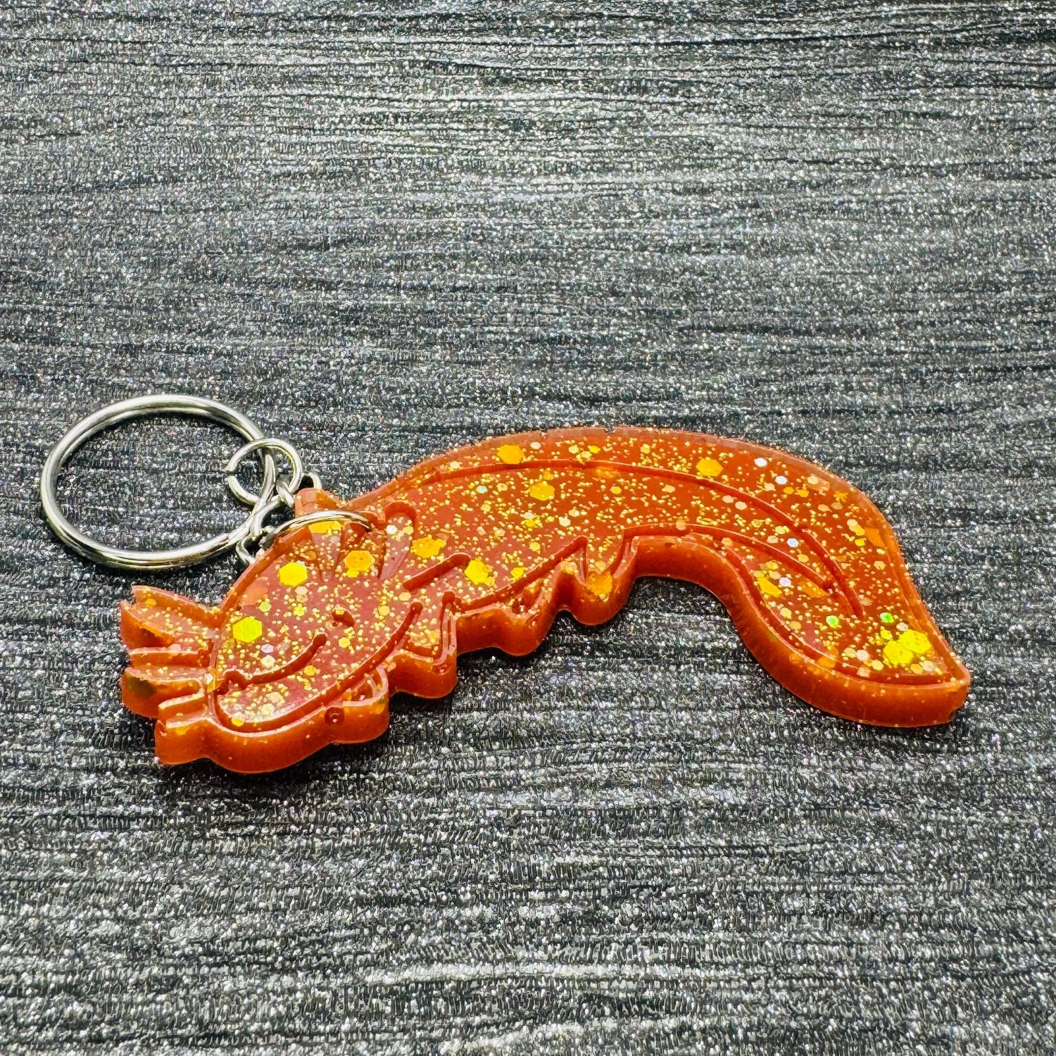 Red Gold Axolotl Keyring Gift