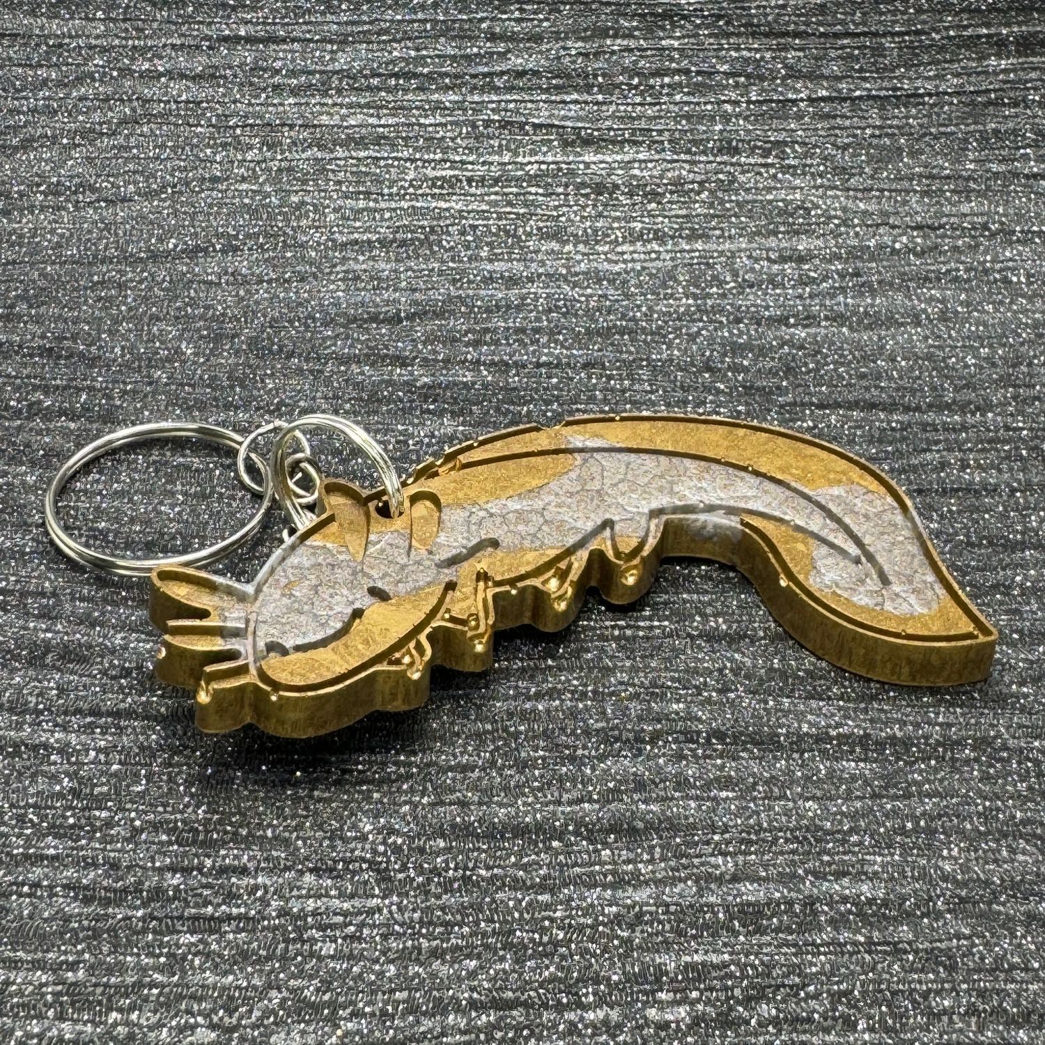 Axolotl Golden Keyring Gift