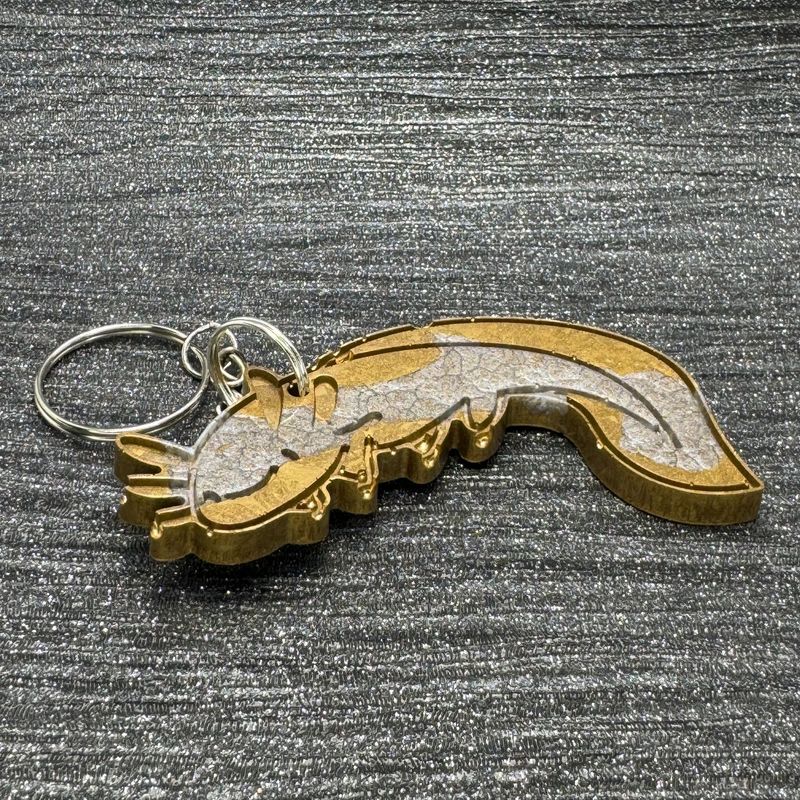 Axolotl Golden Keyring Gift