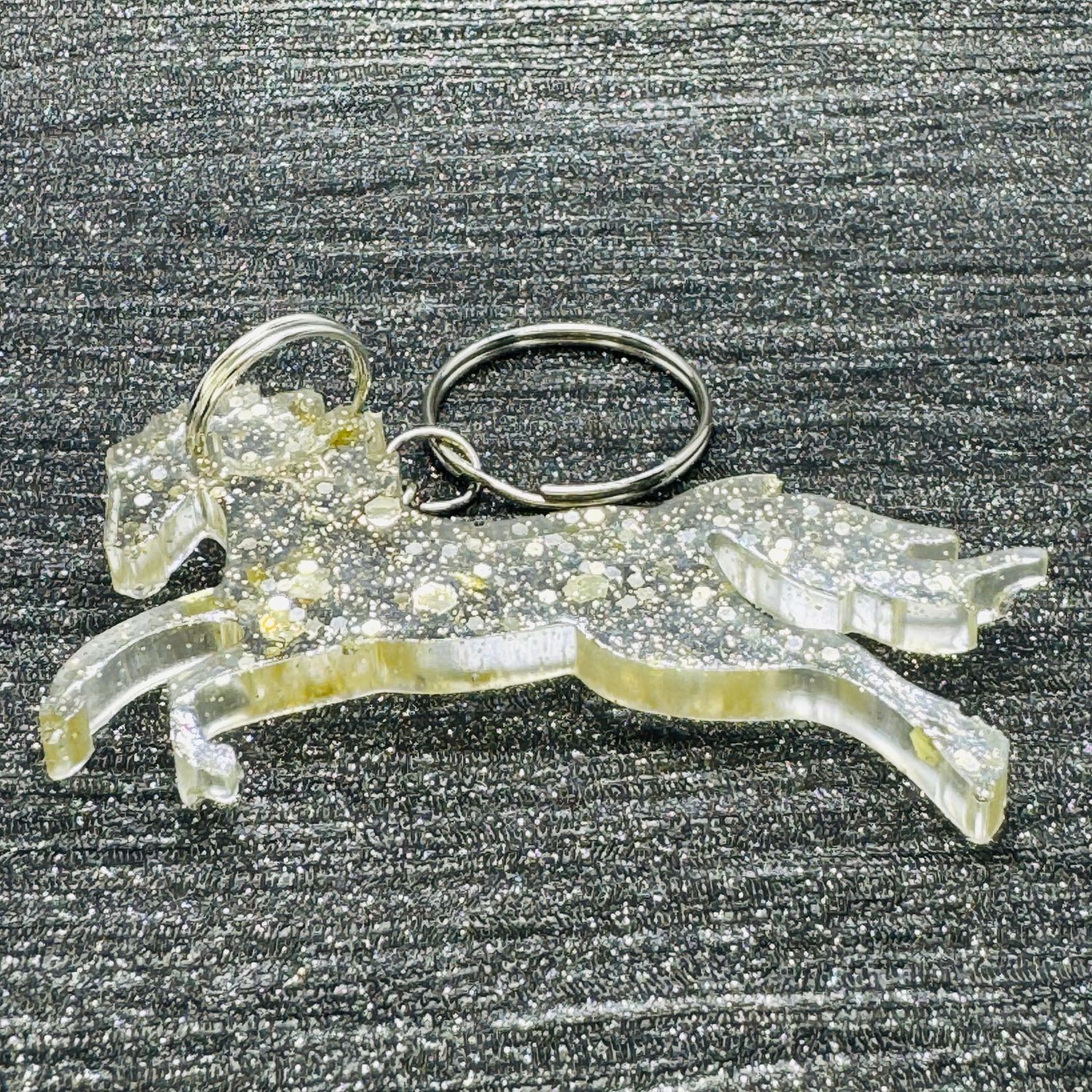 Horse Keyring Sparkling Clear