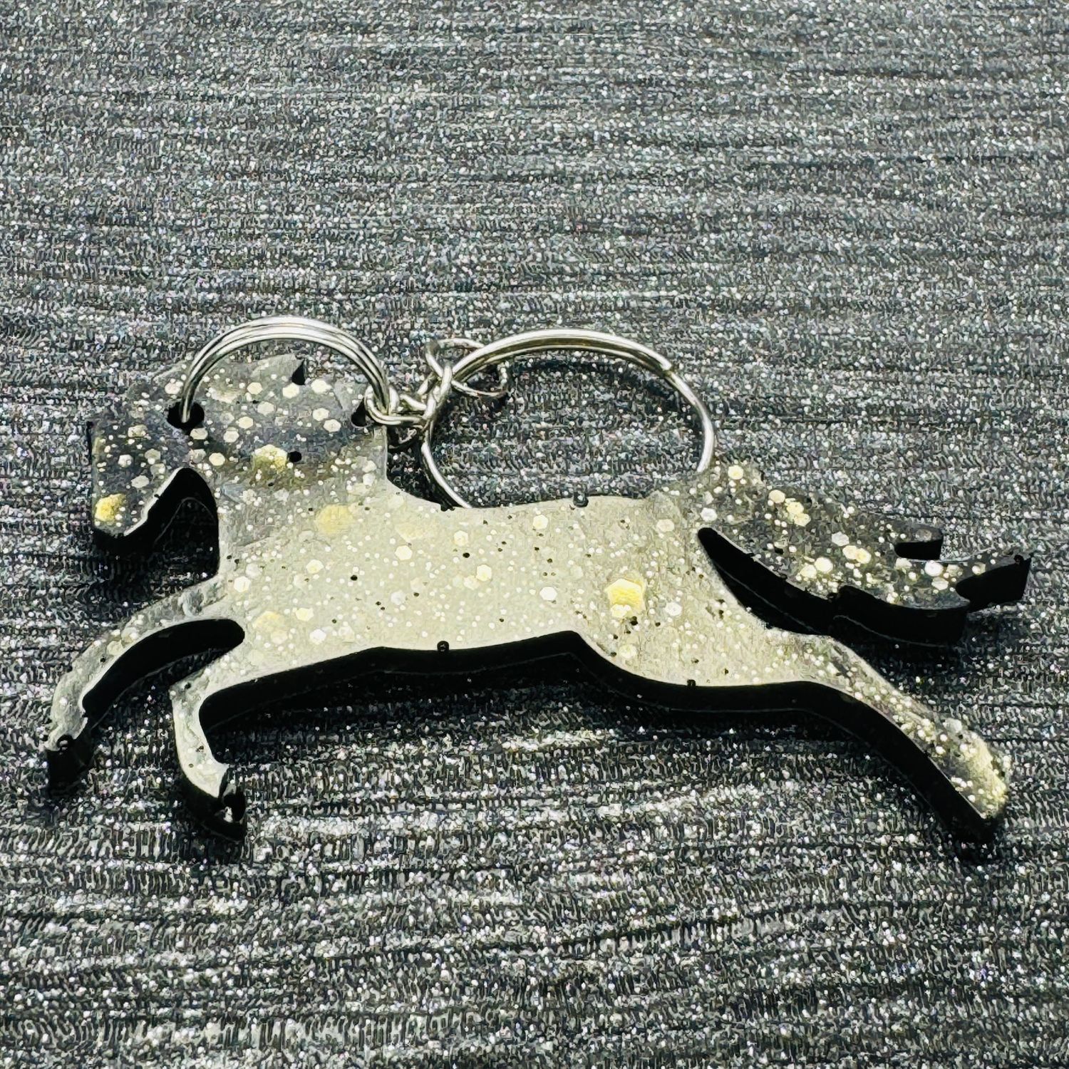 Horse Keyring Black / Gold