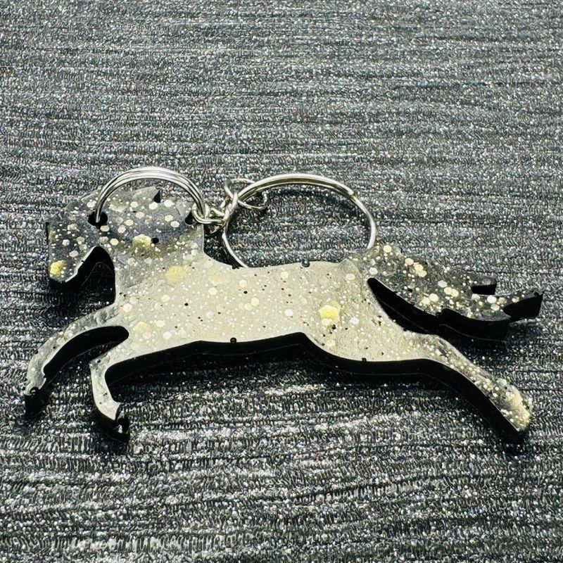 Horse Keyring Black / Gold