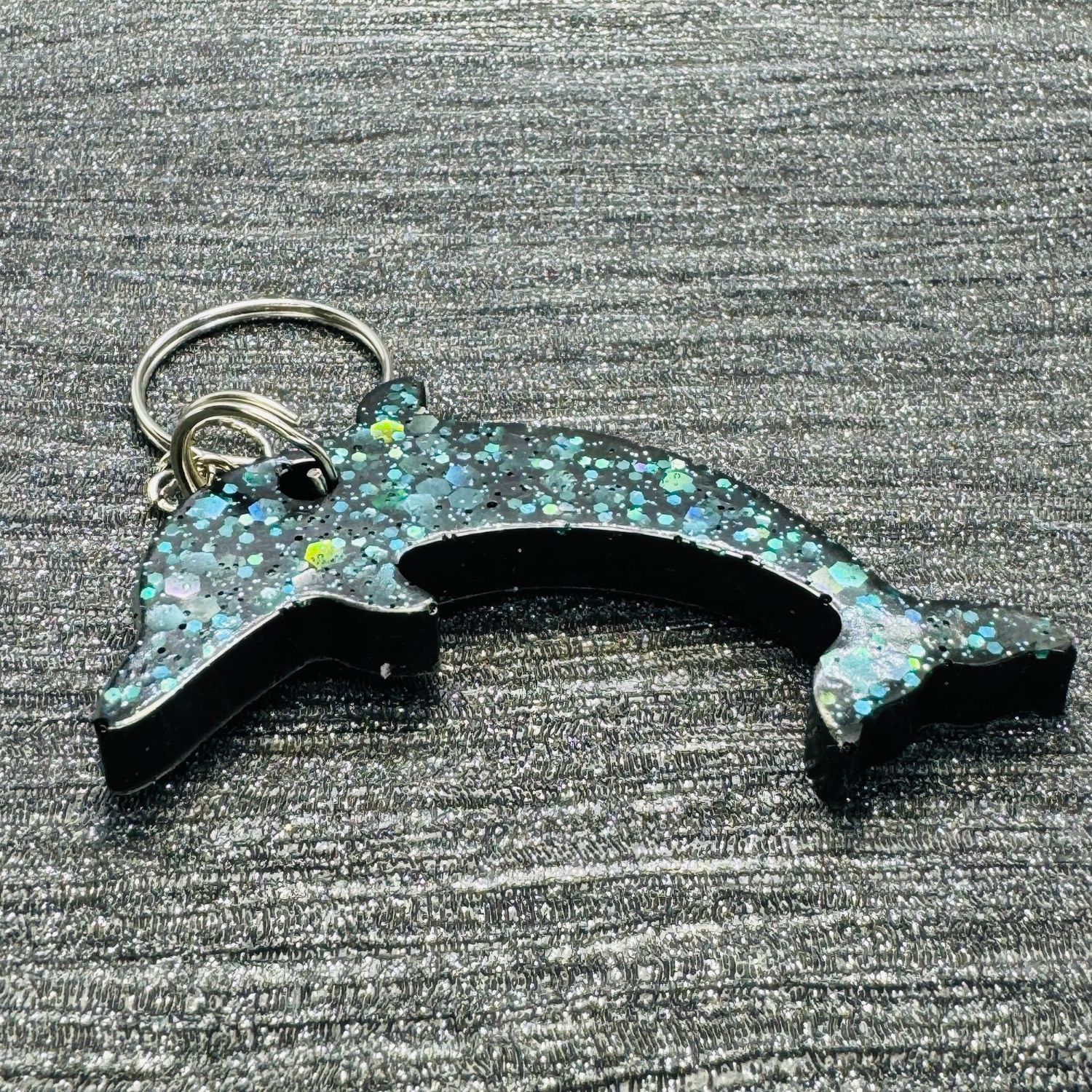 Dolphin Dark Green Keyring