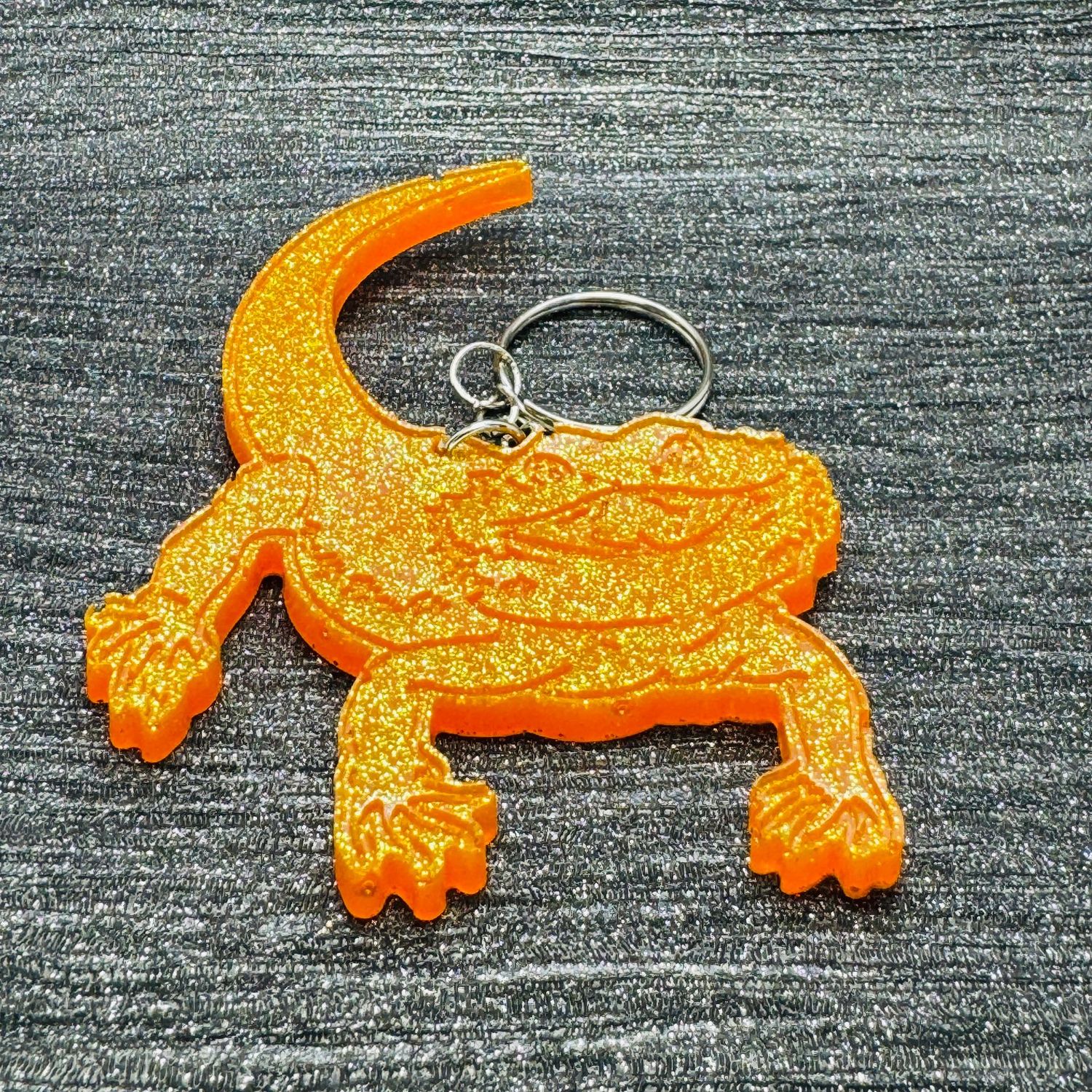 Bearded Dragon Lizard Red Keyring