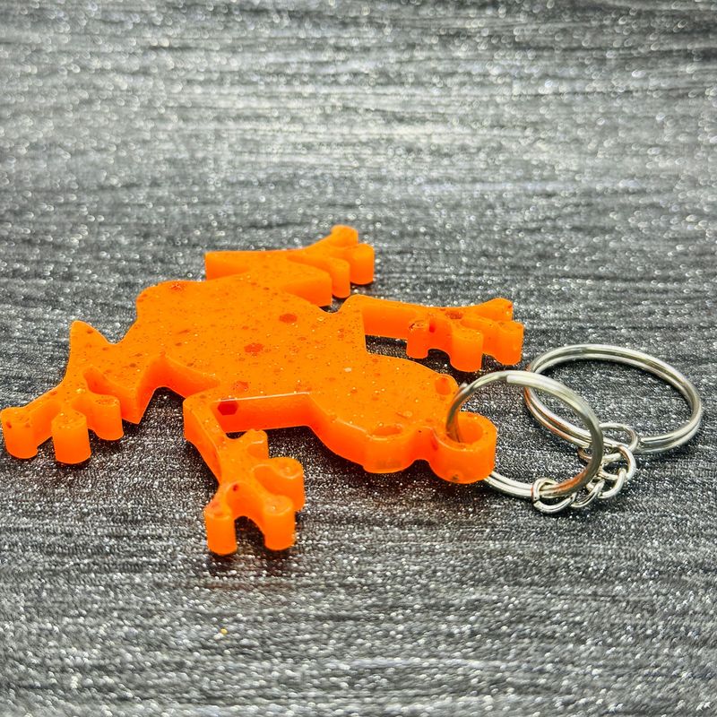 Frog Keyring Gift, Orange