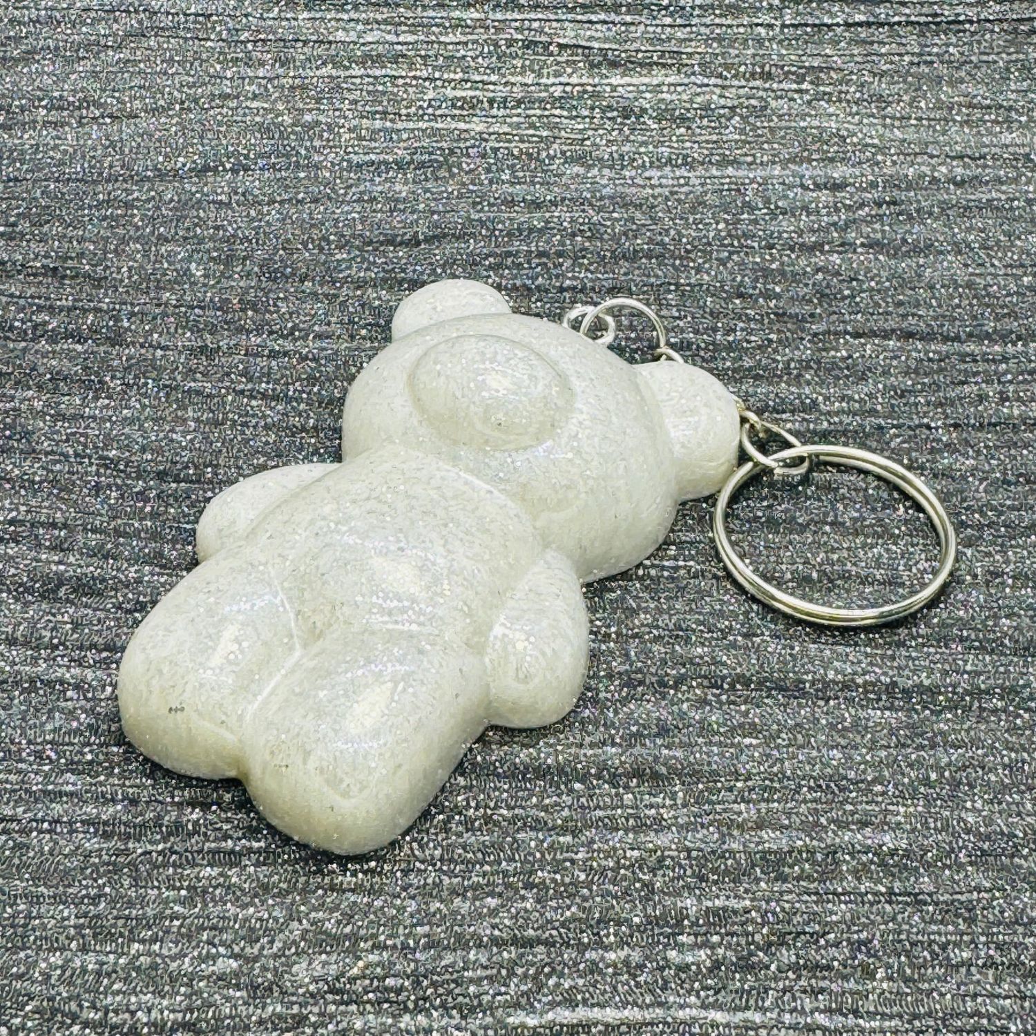 Big Bear Silver Sparkling Keyring