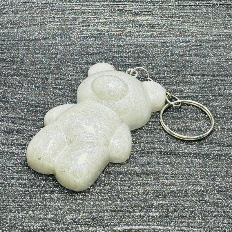 Big Bear Silver Sparkling Keyring