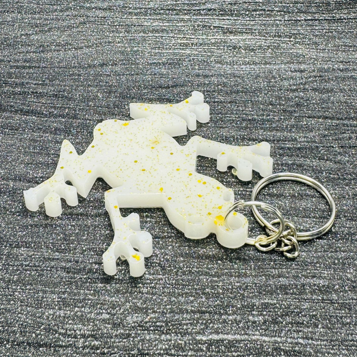 Frog Keyring Gift, White