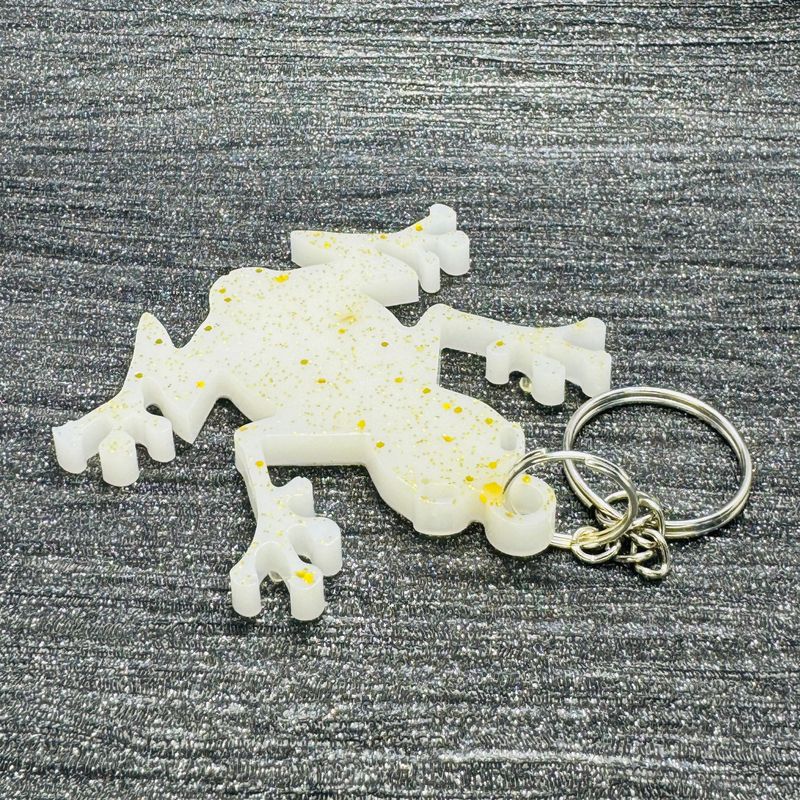 Frog Keyring Gift, White