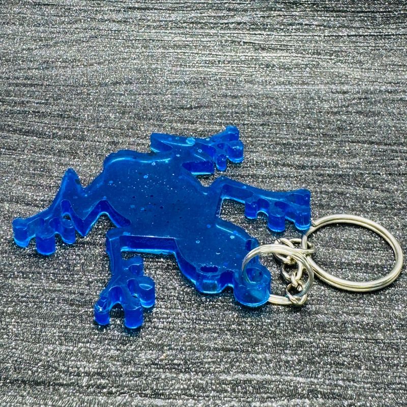 Frog Keyring Gift, Deep Blue