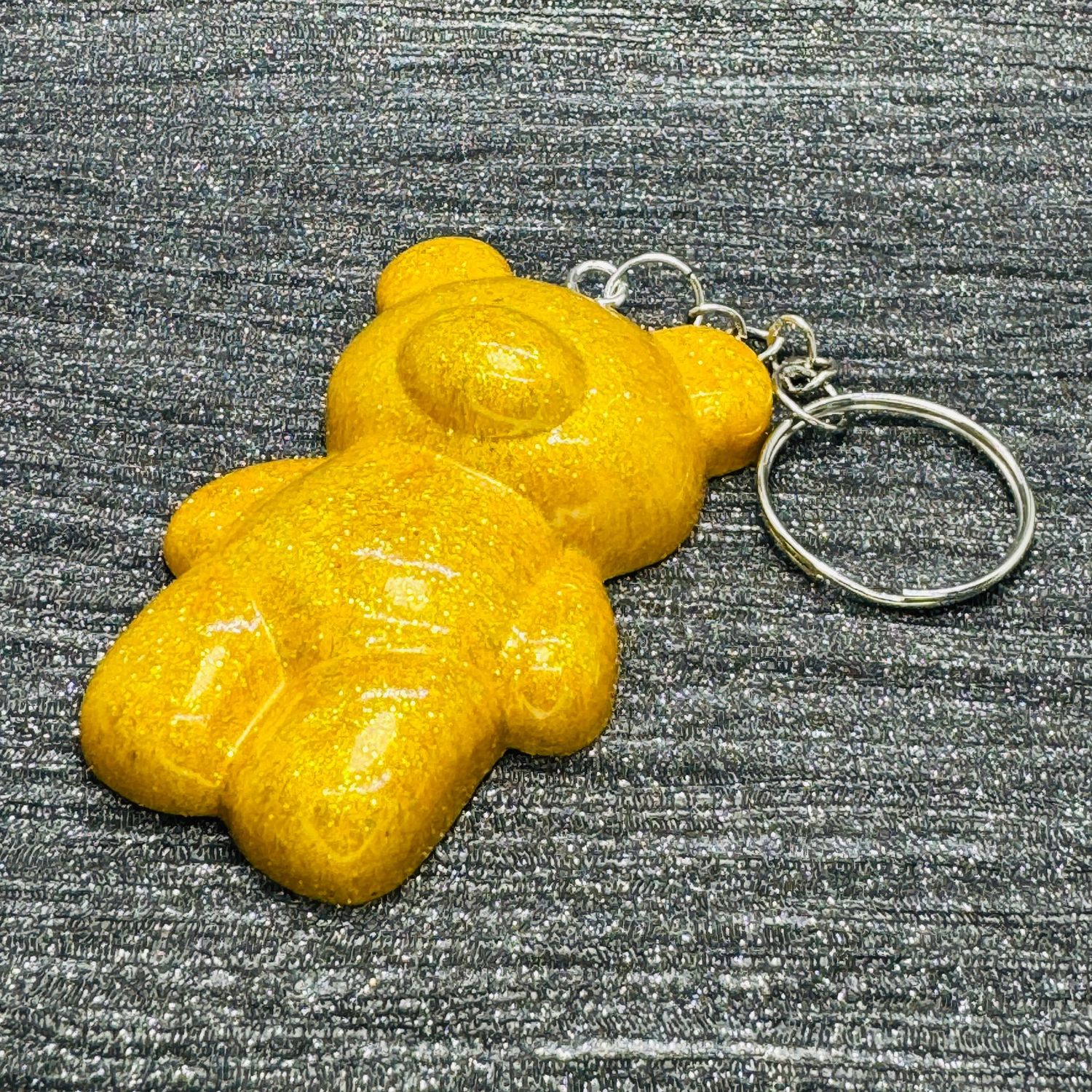 Big Bear Golden Sparkling Keyring