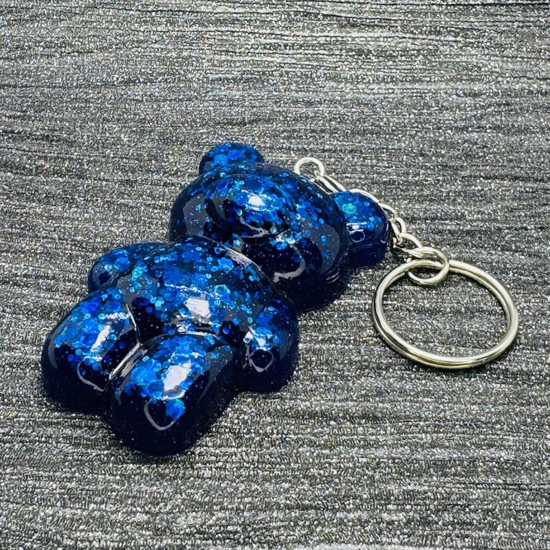 Bear Sparkling Blue Keyring