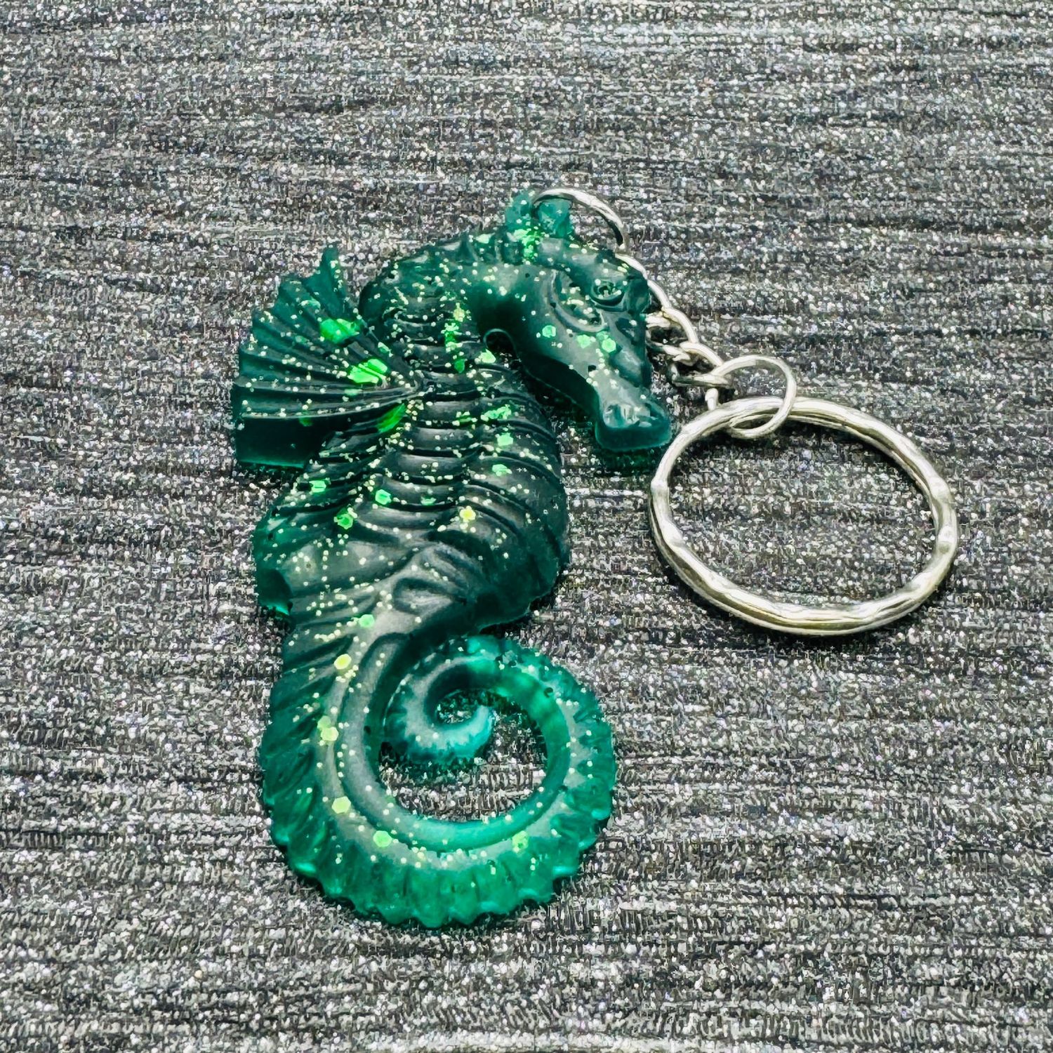 Seahorse Sea Green Keyring