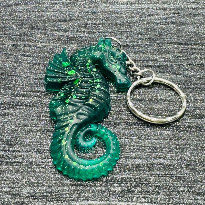 Seahorse Sea Green Keyring