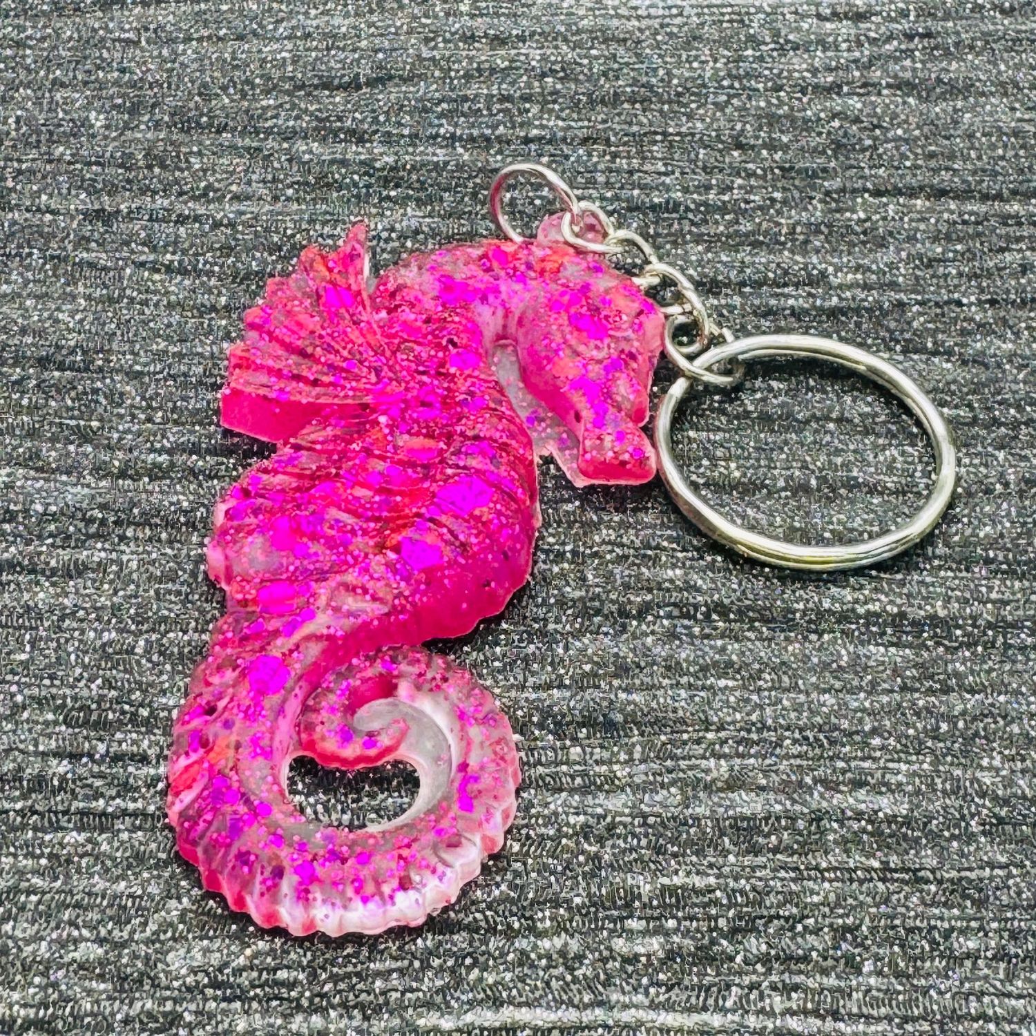 SeaHorse Sparkling Red Keyring