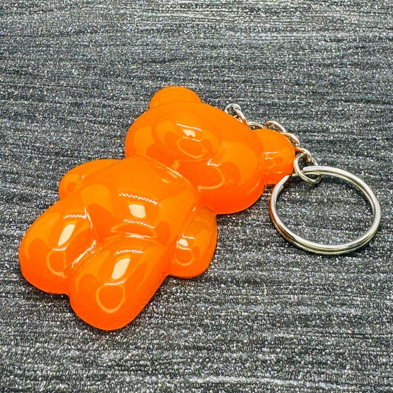 Bear Orange Large Keyring