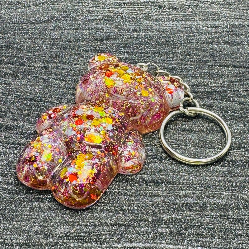 Bear Sparkling Pink Keyring