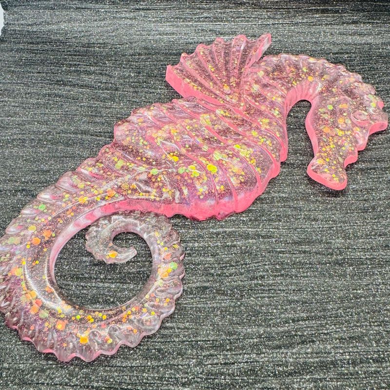 Seahorse Clear Pink Wall art Model