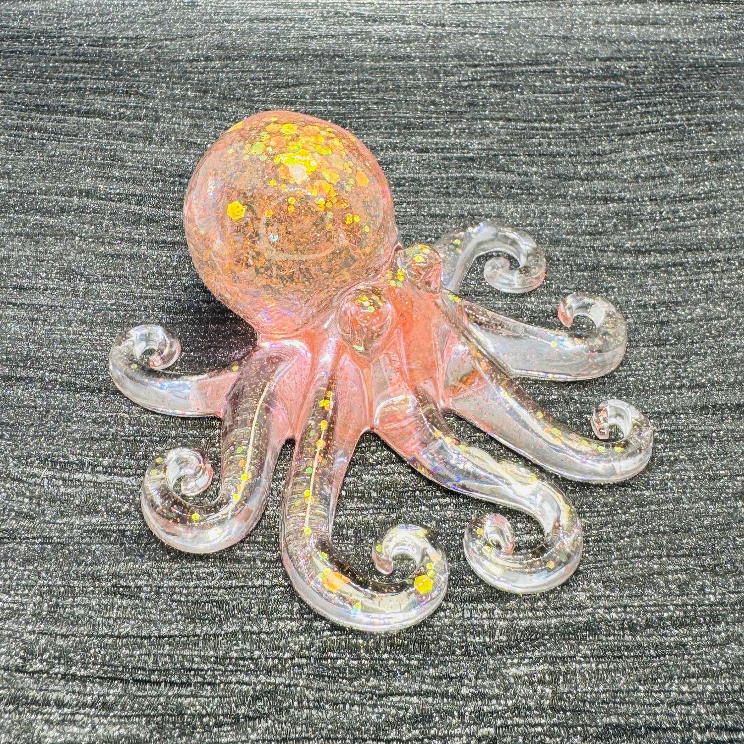 Octopus Resin Model Clear and Gold