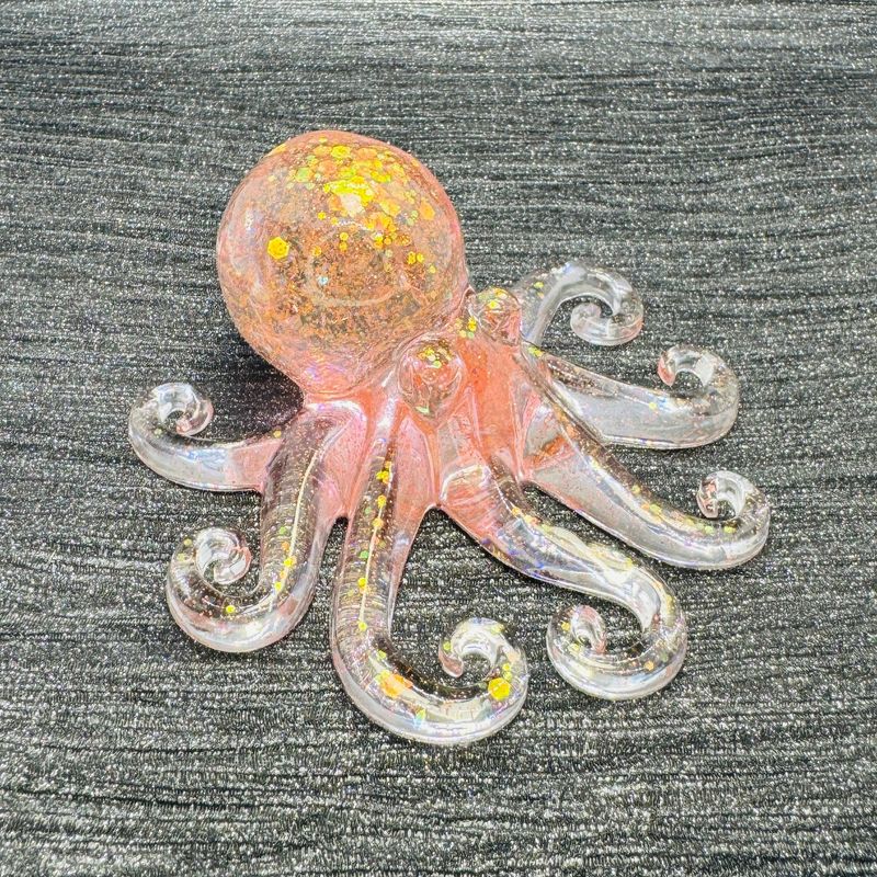 Octopus Resin Model Clear and Gold