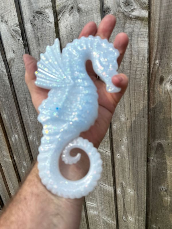 Sea horse White wall art Model