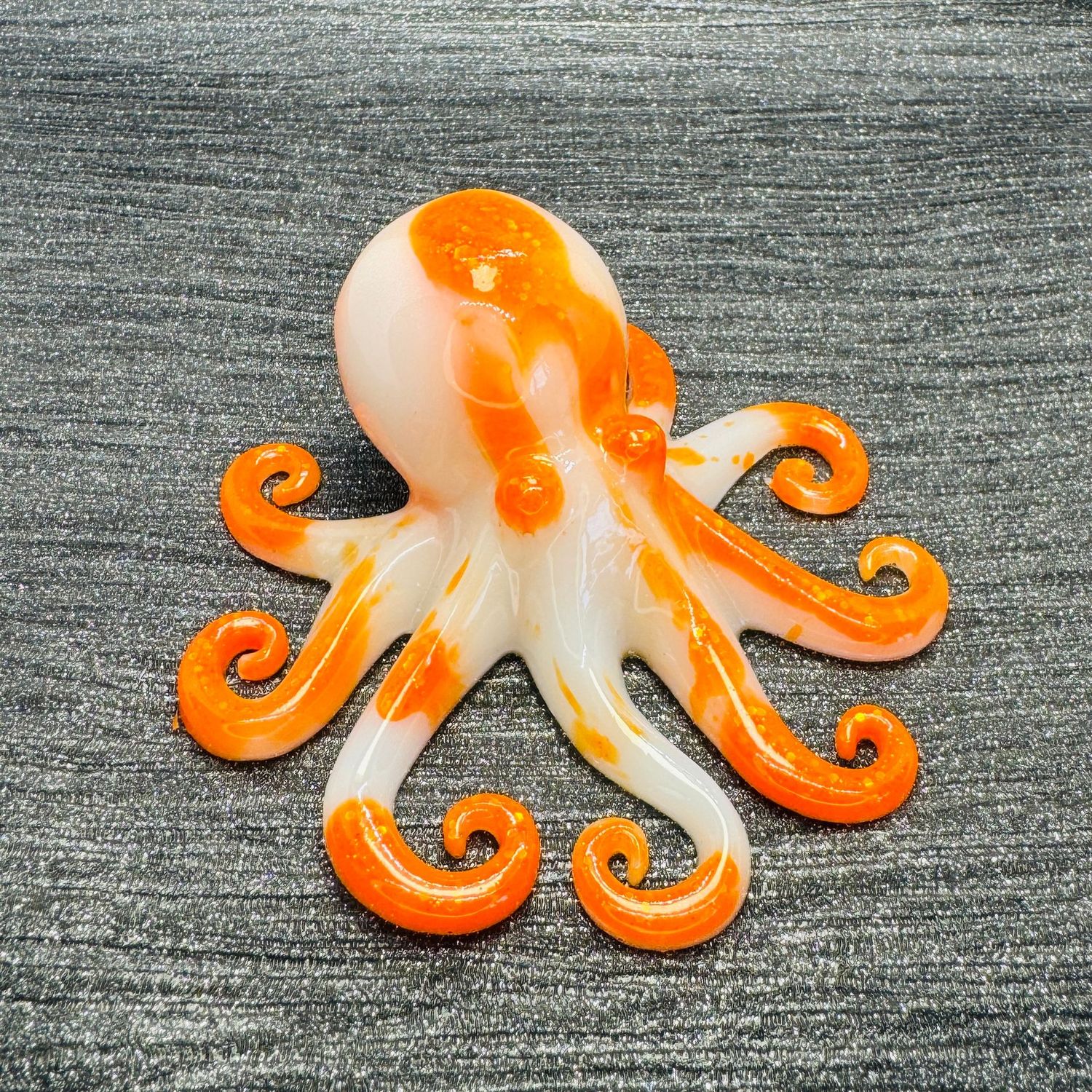 Octopus Resin Model Orange and White
